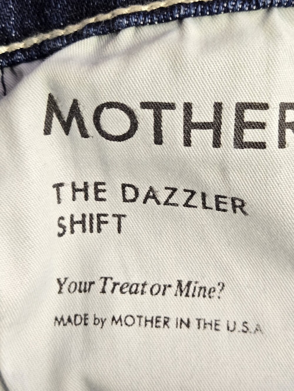 Mother The Dazzler Shift Jean Size 27 Dark Blue Denim Straight Leg Mid-rise - Picture 12 of 13